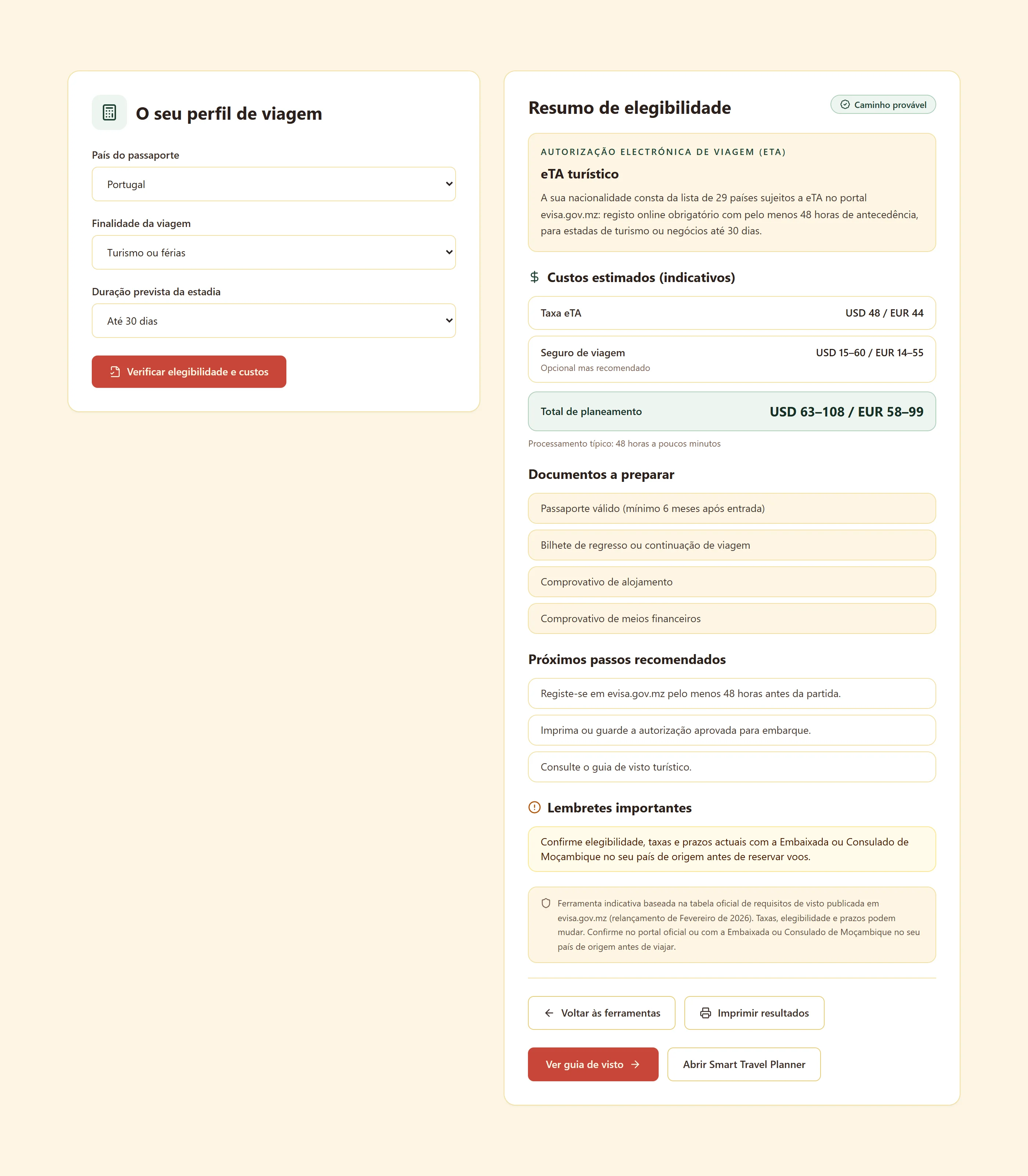 Verificador de visto