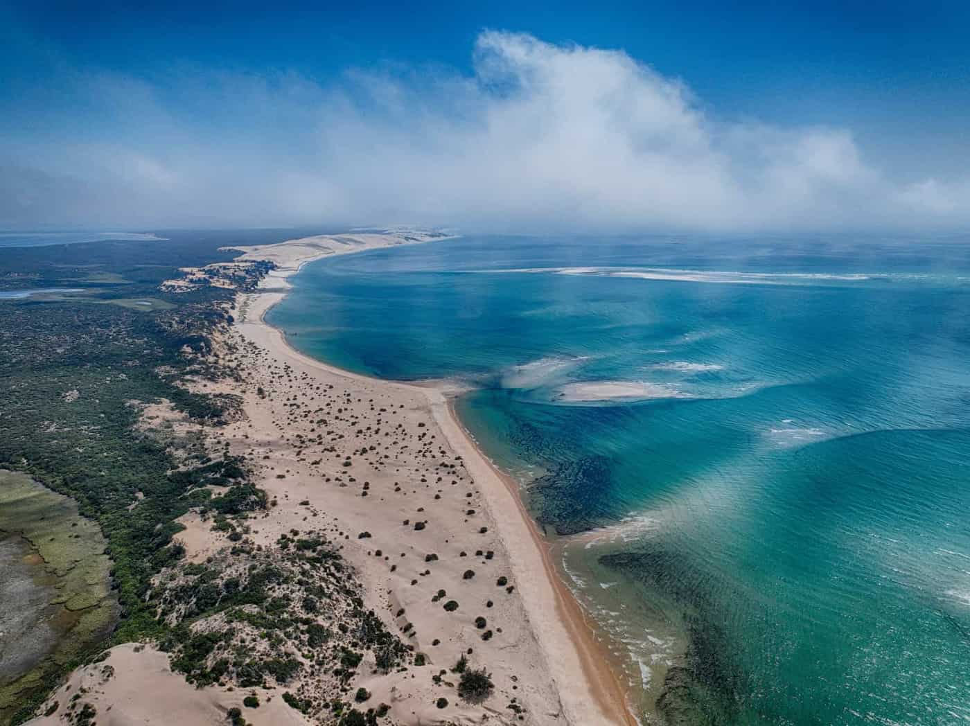 Clear water and sand in the Bazaruto archipelago