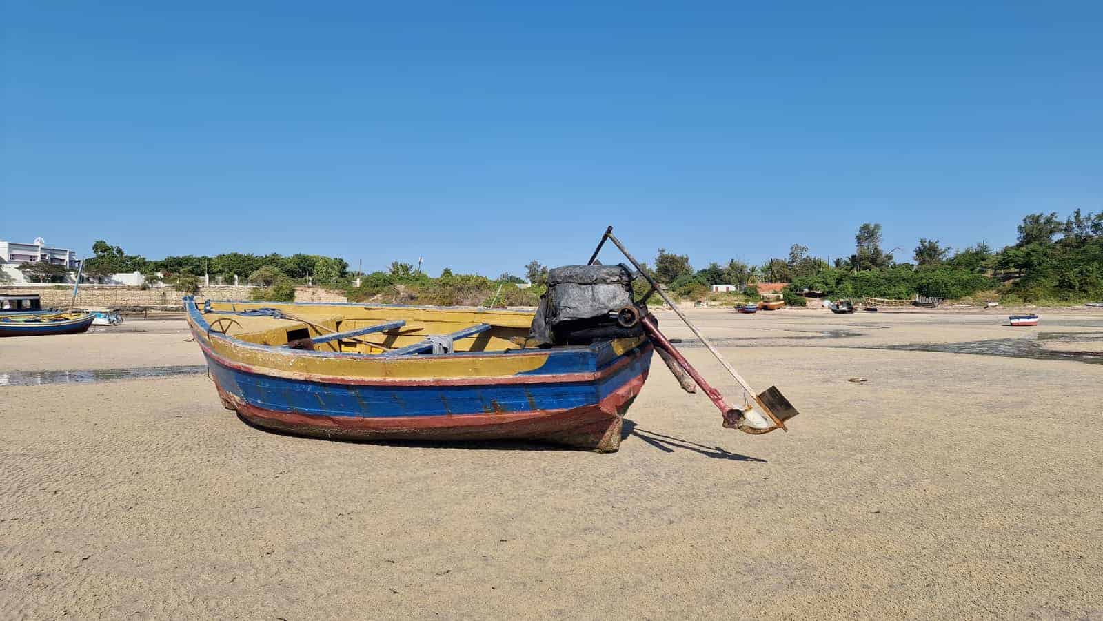 Traditional dhow on the water near Vilankulo